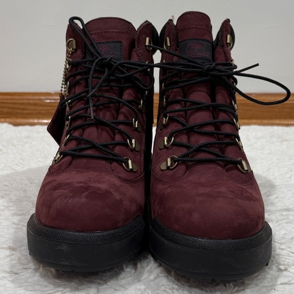 NWOB Timberland 6-Inch Field Boot Burgundy Men's Sz 9 A5W79 Waterproof Casual - Picture 5 of 14